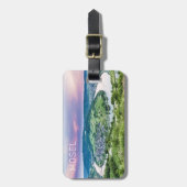 Moselle Loop Sunset Kroev Panorama Duitsland Bagagelabel (Voorkant verticaal)