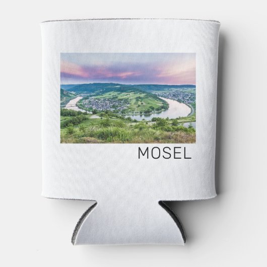 Moselle Loop Sunset Kroev Panorama Duitsland Blikjeskoeler (Voorkant)