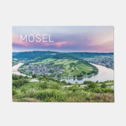 Moselle Loop Sunset Kroev Panorama Duitsland Deurmat