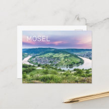 Moselle Loop Sunset Kroev Panorama Duitsland