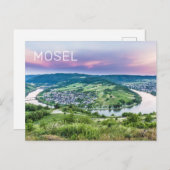 Moselle Loop Sunset Kroev Panorama Duitsland Feestdagenkaart (Voorkant / Achterkant)
