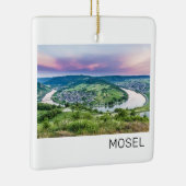 Moselle Loop Sunset Kroev Panorama Duitsland Keramisch Ornament (Rechts)