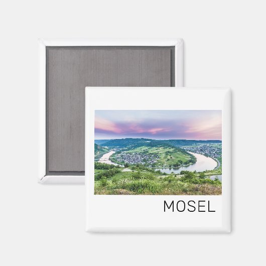 Moselle Loop Sunset Kroev Panorama Duitsland Magneet (Voorkant / Achterkant)