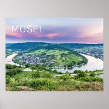 Moselle Loop Sunset Kroev Panorama Duitsland