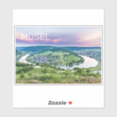 Moselle Loop Sunset Kroev Panorama Duitsland Sticker (Vel)