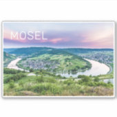 Moselle Loop Sunset Kroev Panorama Duitsland Sticker (Voorkant)