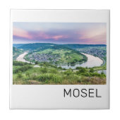 Moselle Loop Sunset Kroev Panorama Duitsland Tegeltje (Voorkant)