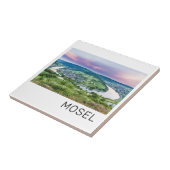 Moselle Loop Sunset Kroev Panorama Duitsland Tegeltje (Zijkant)