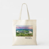 Moselle Loop Sunset Kroev Panorama Duitsland Tote Bag (Achterkant)