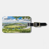 Moselle Loop Trittenheim Panorama Germany Souvenir Bagagelabel (Voorkant horizontaal)
