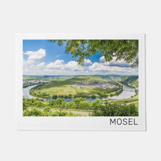 Moselle Loop Trittenheim Panorama Germany Souvenir Deurmat (Voorkant)