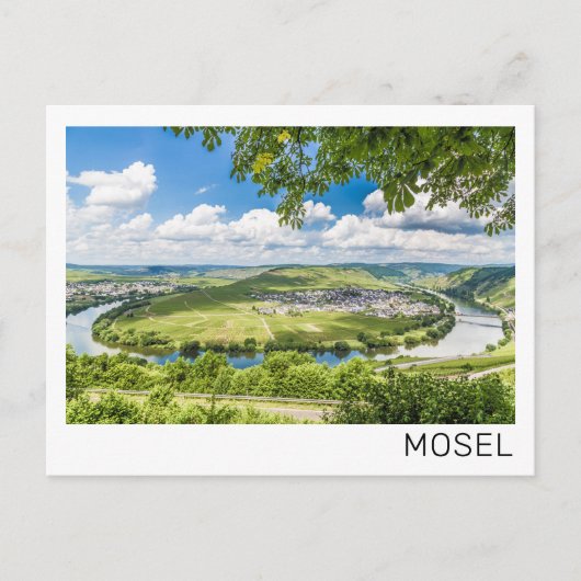 Moselle Loop Trittenheim Panorama Germany Souvenir Feestdagenkaart (Voorkant)