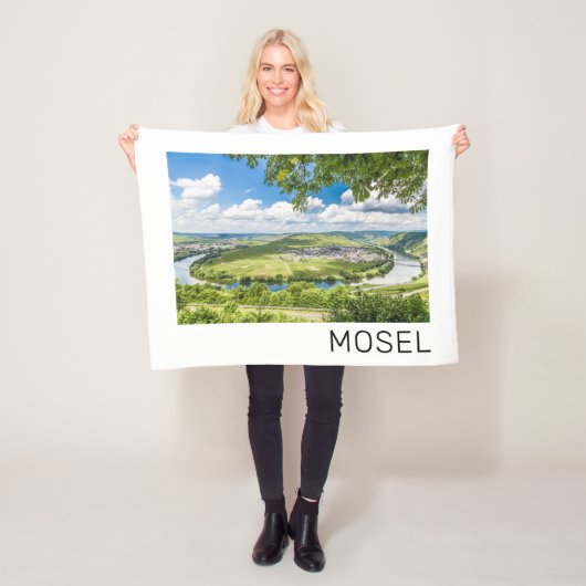 Moselle Loop Trittenheim Panorama Germany Souvenir Fleece Deken (In situ)