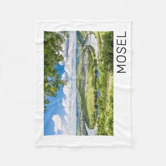 Moselle Loop Trittenheim Panorama Germany Souvenir Fleece Deken (Voorkant)