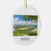 Moselle Loop Trittenheim Panorama Germany Souvenir Keramisch Ornament (Rechts)