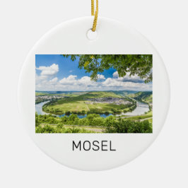 Moselle Loop Trittenheim Panorama Germany Souvenir Keramisch Ornament