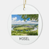 Moselle Loop Trittenheim Panorama Germany Souvenir Keramisch Ornament (Links)