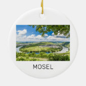 Moselle Loop Trittenheim Panorama Germany Souvenir Keramisch Ornament (Achterkant)
