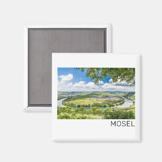 Moselle Loop Trittenheim Panorama Germany Souvenir Magneet (Voorkant / Achterkant)