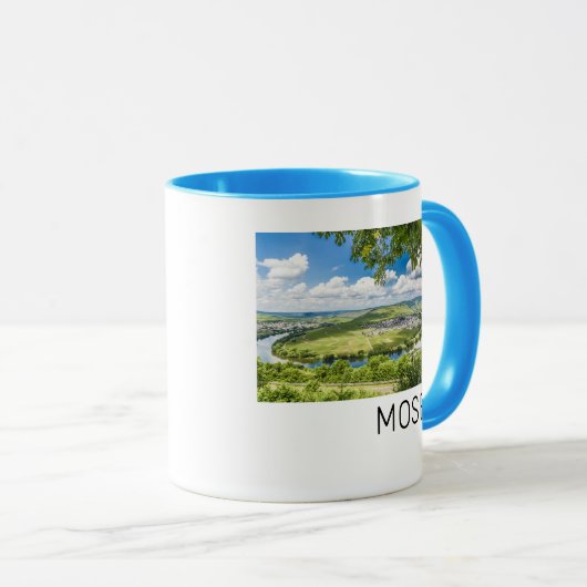 Moselle Loop Trittenheim Panorama Germany Souvenir Mok (Voorkant rechts)