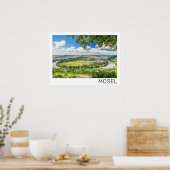 Moselle Loop Trittenheim Panorama Germany Souvenir Poster (Keuken)