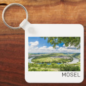 Moselle Loop Trittenheim Panorama Germany Souvenir Sleutelhanger (Voorkant)