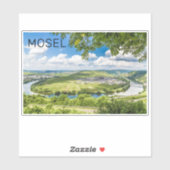Moselle Loop Trittenheim Panorama Germany Souvenir Sticker (Vel)
