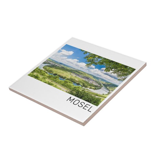 Moselle Loop Trittenheim Panorama Germany Souvenir Tegeltje (Zijkant)