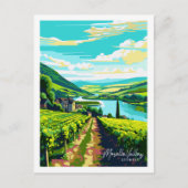 Moselle Valley Duitsland vintage reisillustratie Briefkaart (Voorkant)