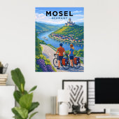 Moselrivier Duitsland Reis uit het verleden Poster (Thuiskantoor)