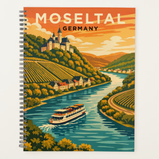 Moseltal Duitsland Vintage Reis Kunst Planner