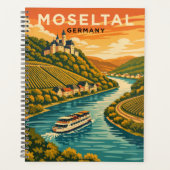 Moseltal Germany Vintage Travel Art Planner (Voorkant)