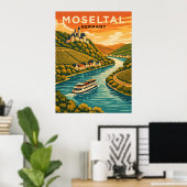 Moseltal Germany Vintage Travel Poster (Thuiskantoor)