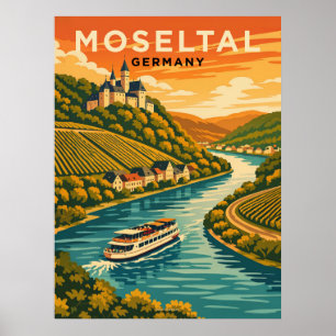Moselvallei Duitsland Reis uit het verleden  Poster