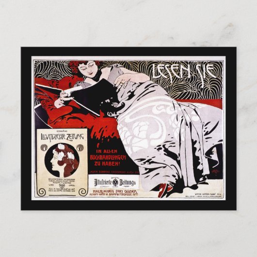 Moser Kolo 1900 - Lesen Sie - "Read Me" Briefkaart (Voorkant)