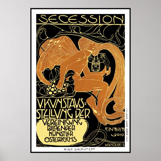 Moser Poster: Wenen Secessie Art Exhibition Poster (Voorkant)