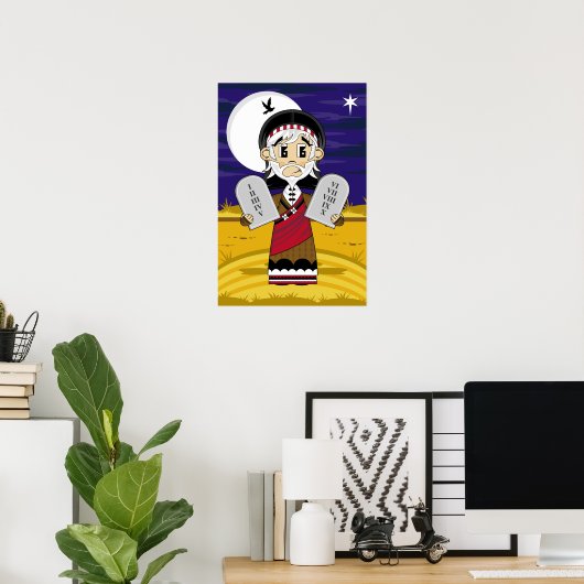 Moses & 10 geboden Poster (Thuiskantoor)