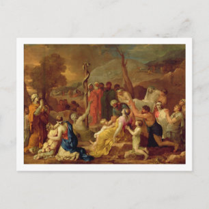 Moses and the Brazen Serpent, c.1653-54 (olie op c Briefkaart