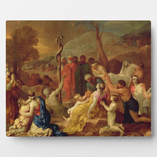 Moses and the Brazen Serpent, c.1653-54 (olie op c Fotoplaat (Voorkant)