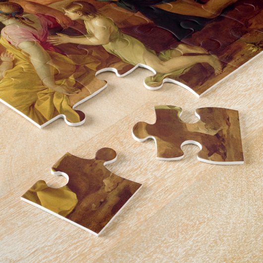 Moses and the Brazen Serpent, c.1653-54 (olie op c Legpuzzel (Zijkant)