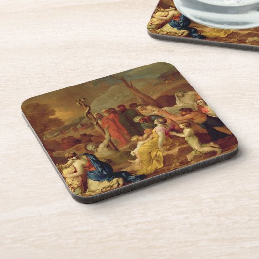 Moses and the Brazen Serpent, c.1653-54 (olie op c Onderzetter (Linkerzijde)