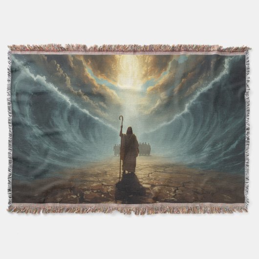 Moses at the Red Sea: Christian Blanket Deken (Voorkant)