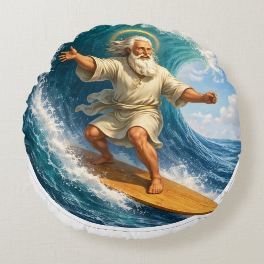 Moses biblical art pillow product de rond kussen (Voorkant)