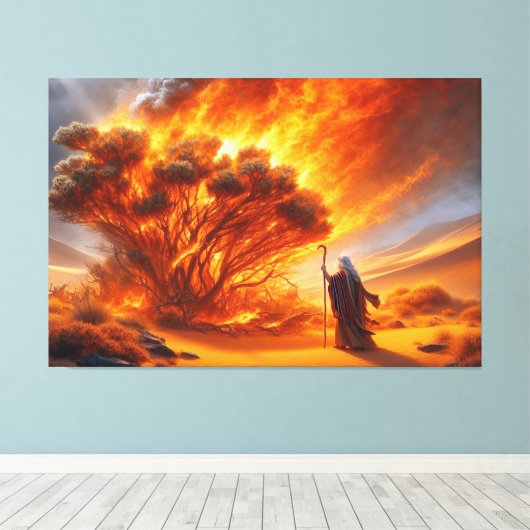 Moses Burning Struik Canvas Afbeelding 1 (Insitu (Houten vloer))