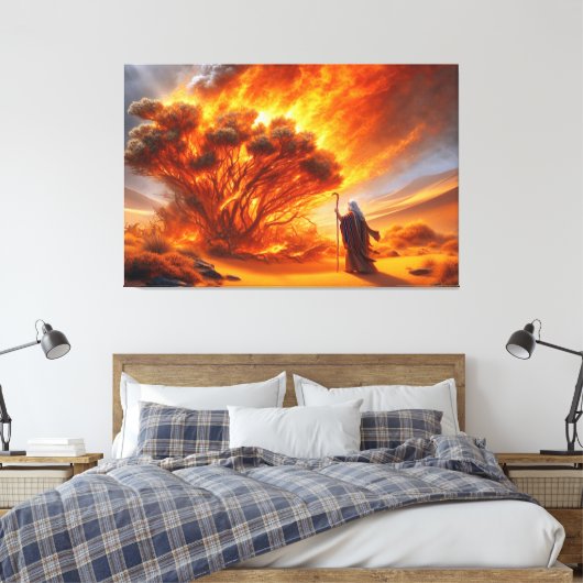 Moses Burning Struik Canvas Afbeelding 1 (Insitu (Slaapkamer))
