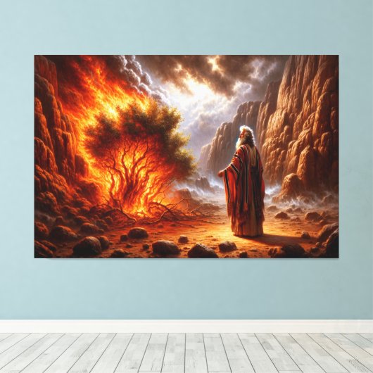 Moses Burning Struik Canvas Afbeelding 2 (Insitu (Houten vloer))