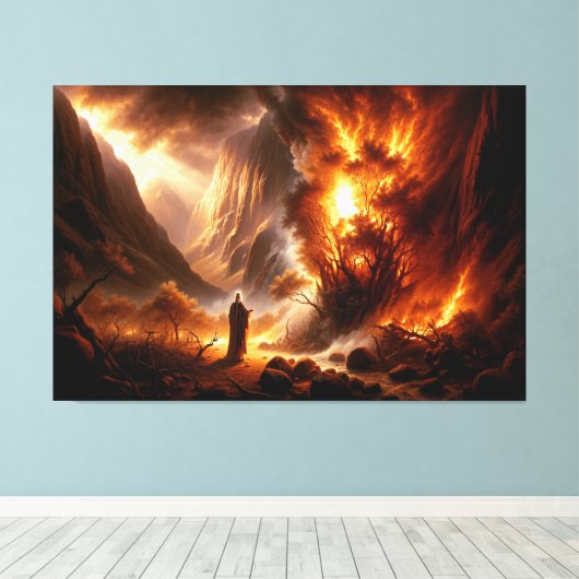 Moses Burning Struik Canvas Afbeelding 3 (Insitu (Houten vloer))