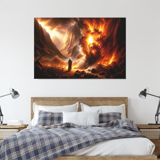Moses Burning Struik Canvas Afbeelding 3 (Insitu (Slaapkamer))