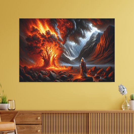 Moses Burning Struik Canvas Afbeelding 6 (Insitu (Woonkamer))