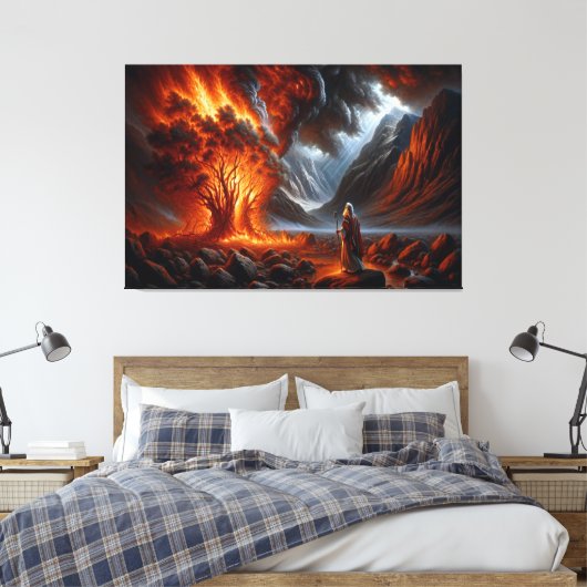 Moses Burning Struik Canvas Afbeelding 6 (Insitu (Slaapkamer))